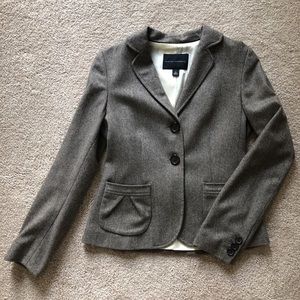 Brown herringbone tweed 0 Banana Republic Blazer